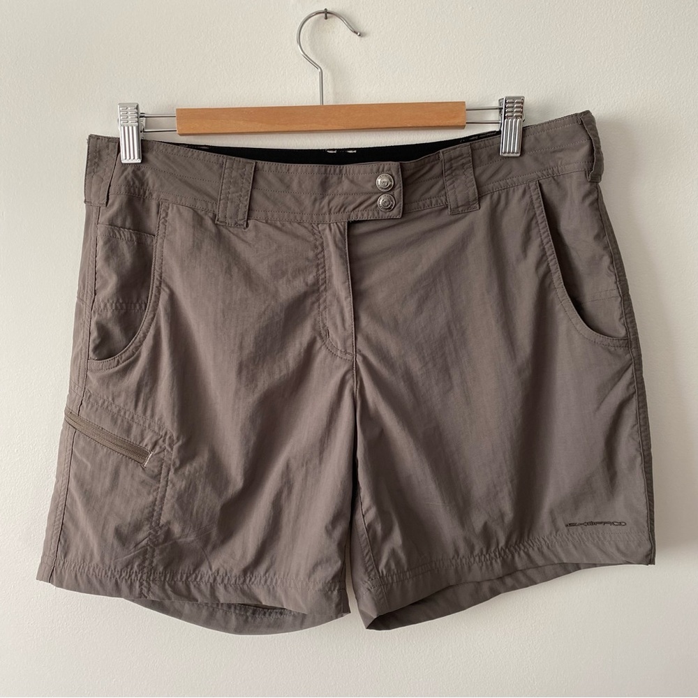 Exofficio grey nylon hiking sport short size 8 womens